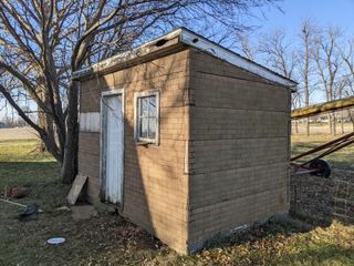 Old 2x4 and plywood construction shed
